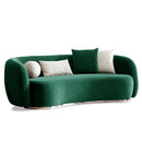 Canapea MUFFIN-MR, Opțiuni culoare, Material : Catifea  Picior&nbsp : Metal Argintiu, Pernă Pentru Spate : Burete moale