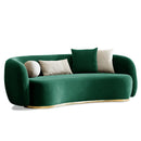 Canapea MUFFIN-MR, Opțiuni culoare, Material : Catifea  Picior&nbsp : Metal Argintiu, Pernă Pentru Spate : Burete moale