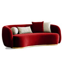 Canapea MUFFIN-MR, Opțiuni culoare, Material : Catifea  Picior&nbsp : Metal Argintiu, Pernă Pentru Spate : Burete moale