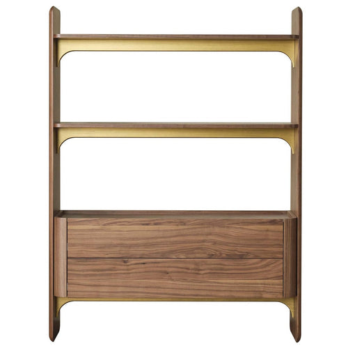 Bibliotecă ASTRA 2 rafturi 2 sertare 128 x 175 cm - Maroom