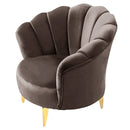 Fotoliu EMERALD NW, material:Catifea, picioarelor: Auriu , din lateral