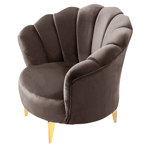 Fotoliu EMERALD NW, material:Catifea, picioarelor: Auriu , din lateral