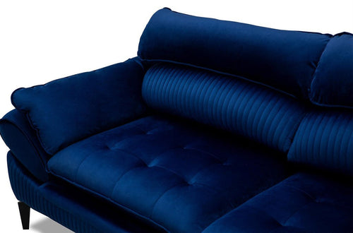 Canapea extensibilă 3 locuri MONREAL, Tip material:&nbsp;Catifea exclusivă, Tipul picioarelor: Poliuretan cu acoperire naturală foarte durabil, detalie