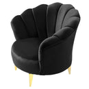 Fotoliu EMERALD NW, material:Catifea, picioarelor: Auriu , din lateral