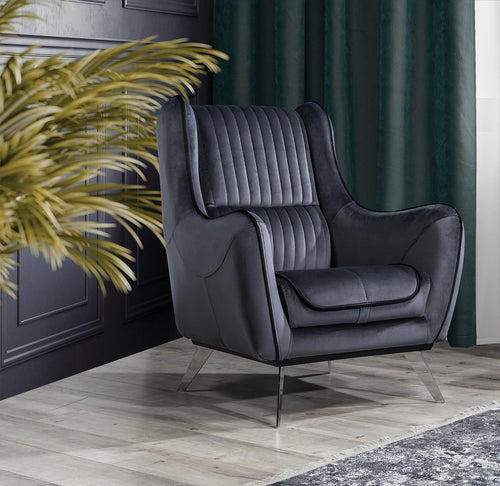 Fotoliu MAGNUM 82 cm, material: Catifea, picioarelor: Metal sau lemn