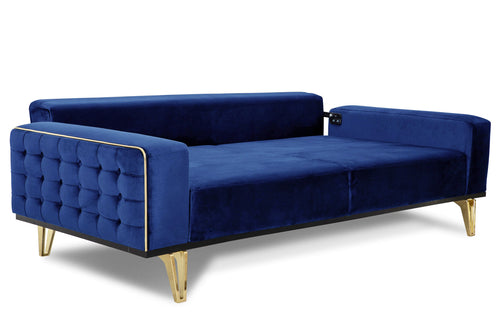 Canapea extensibilă 3 locuri SEMENTA Gold 220 cm, Easy clean, Opțiuni culoare