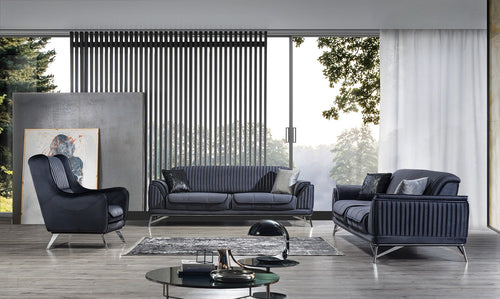 Fotoliu MAGNUM 82 cm, material: Catifea, picioarelor: Metal sau lemn   , 2 canapele  1 fotoliu