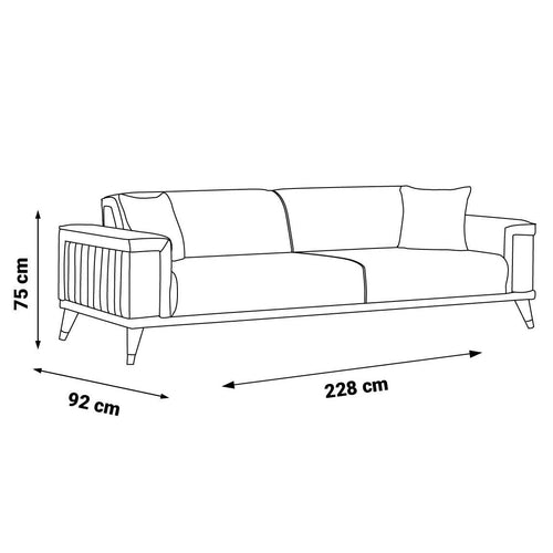 Canapea extensibilă AVENZA, Opțiuni culoare și dimensiune 