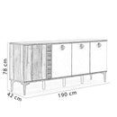 Comodă cu Oglindă LEILA 190 x 78 cm - Maroom