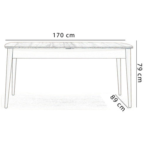 Masă fixă LEILA 170 x 89 cm - Maroom