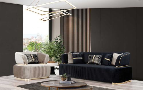 Fotoliu DORE, material:  țesătură , picioarelor;Metal , 1 canapea 1 fotoliu