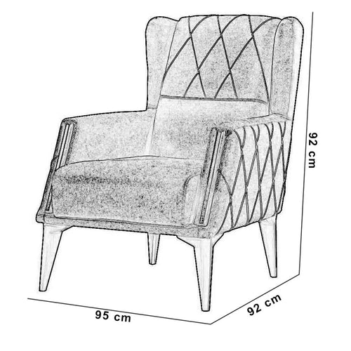 Fotoliu PRINCE 95 cm - Maroom