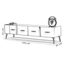 Set Comodă TV SHILA 2 rafturi 4 sertare 1 ușa 185 cm - Maroom