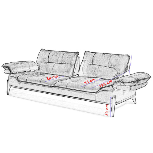 Canapea extensibilă GALAXY, Easy Clean, Opțiuni culoare - Maroom