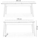 Masă extensibilă cu 6 scaune ECRU, 170 ( 205 ) x 89 cm - Maroom