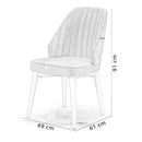 Masă extensibilă cu 6 scaune ECRU, 170 ( 205 ) x 89 cm - Maroom