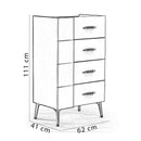 Comodă SHILA 4 sertare 62 x 111 cm - Maroom