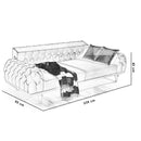 Canapea extensibilă 3 locuri TRIESTE 235 cm, Easy clean, Opțiuni culoare - Maroom