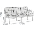 Canapea de grădină 3 locuri SIESTA cu perne, Opțiuni culoare - Maroom