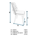 Scaun ELEGANTE-NV, Lemn masiv, Opţiuni culoare - Maroom