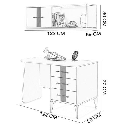 Dulap de perete LOTTO 1 raft 1 ușă 122 x 36 cm, Alb - Maroom