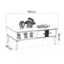 Cancelled Masă cafea LOTTO 106 x 60 cm, Alb - Maroom