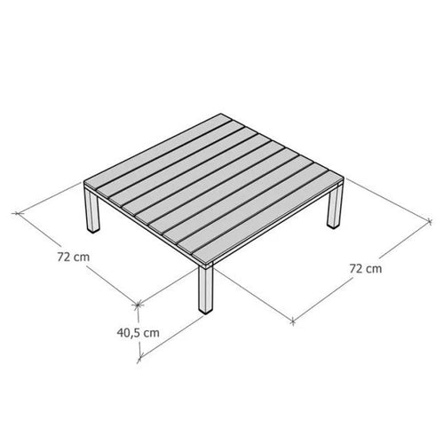 Măsuță cafea MORENA 72 x 72 cm, Opțiuni culoare - Maroom