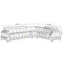 Colțar Extensibil PRINCE 3+2 locuri  334 x 270 cm - Maroom