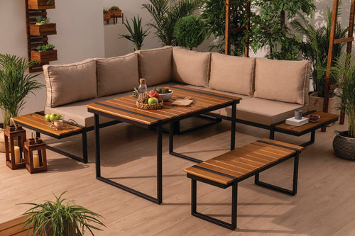 Set mobilier de grădină coltar MARISSA 240 x 240 cm, Opțiuni culoare