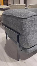 Canapea MOTTO, Opțiuni culoare antracit - crem țesătură texturată , detalie moderna boucle