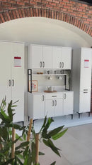 Set Dulap Bucătărie NICE 12 uși 1 sertar alb