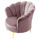 Fotoliu EMERALD NW, material:Catifea, picioarelor: Auriu , din lateral