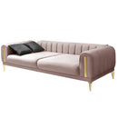 Canapea extensibilă 3 locuri EMERALD NW 215 cm, material:Catifea, picioarelor: Auriu,  detalie extensibila