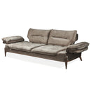 Canapea extensibilă GALAXY , Tip material:&nbsp;Catifea exclusivă, Tipul picioarelor: Lemn , extensibila detalie