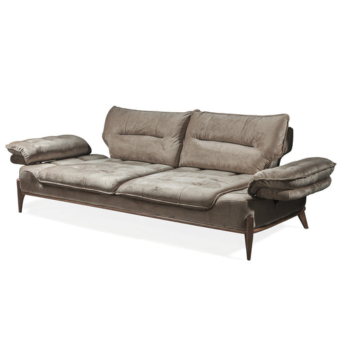 Canapea extensibilă GALAXY , Tip material:&nbsp;Catifea exclusivă, Tipul picioarelor: Lemn , extensibila detalie