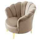 Fotoliu EMERALD NW, material:Catifea, picioarelor: Auriu , din lateral