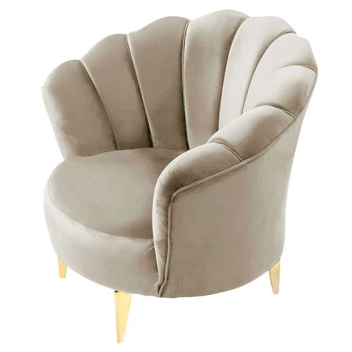 Fotoliu EMERALD NW, material:Catifea, picioarelor: Auriu , din lateral 