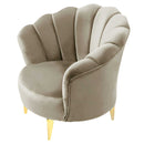 Fotoliu EMERALD NW, material:Catifea, picioarelor: Auriu , din lateral