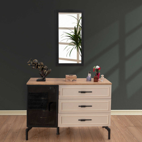 Comodă ORBIT 1 ușă 3 sertare 116 x 81 cm - Maroom