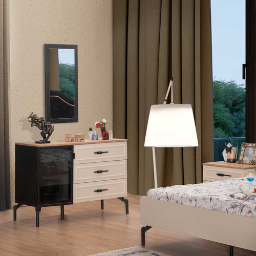 Comodă ORBIT 1 ușă 3 sertare 116 x 81 cm - Maroom