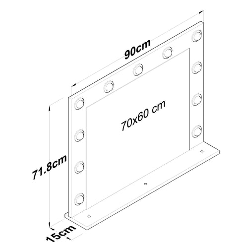 Oglindă iluminată STAR 90 x 72 cm, LED inclus - Maroom