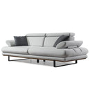 Canapea extensibilă TERRA, Țesătură cu aspect de piele, Tipul picioarelor: Metal