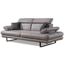 Canapea extensibilă TERRA, Țesătură cu aspect de piele, Tipul picioarelor: Metal ,