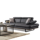 Canapea extensibilă TERRA, Țesătură cu aspect de piele, Tipul picioarelor: Metal , extensibila detalie