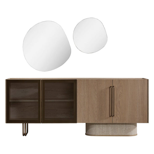 Comodă cu oglindă TINA 4 uși 200 x 82 cm - Maroom