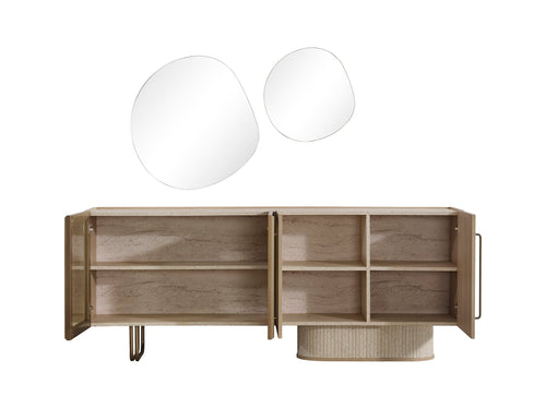 Comodă cu oglindă TINA 4 uși 200 x 82 cm - Maroom