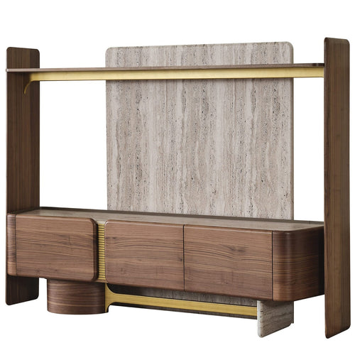 Set comodă TV ASTRA cu rafturi 3 uși 235 cm - Maroom