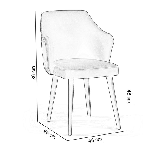 Scaun VERONA, Lemn masiv, Opțiuni culoare - Maroom