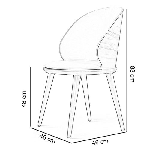Scaun WESTWOOD, Lemn masiv, Opțiuni culoare - Maroom