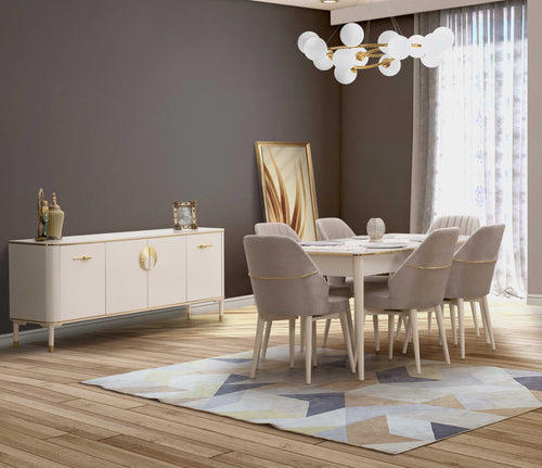 Masă extensibilă ECRU 170 (205) x 89 - Maroom